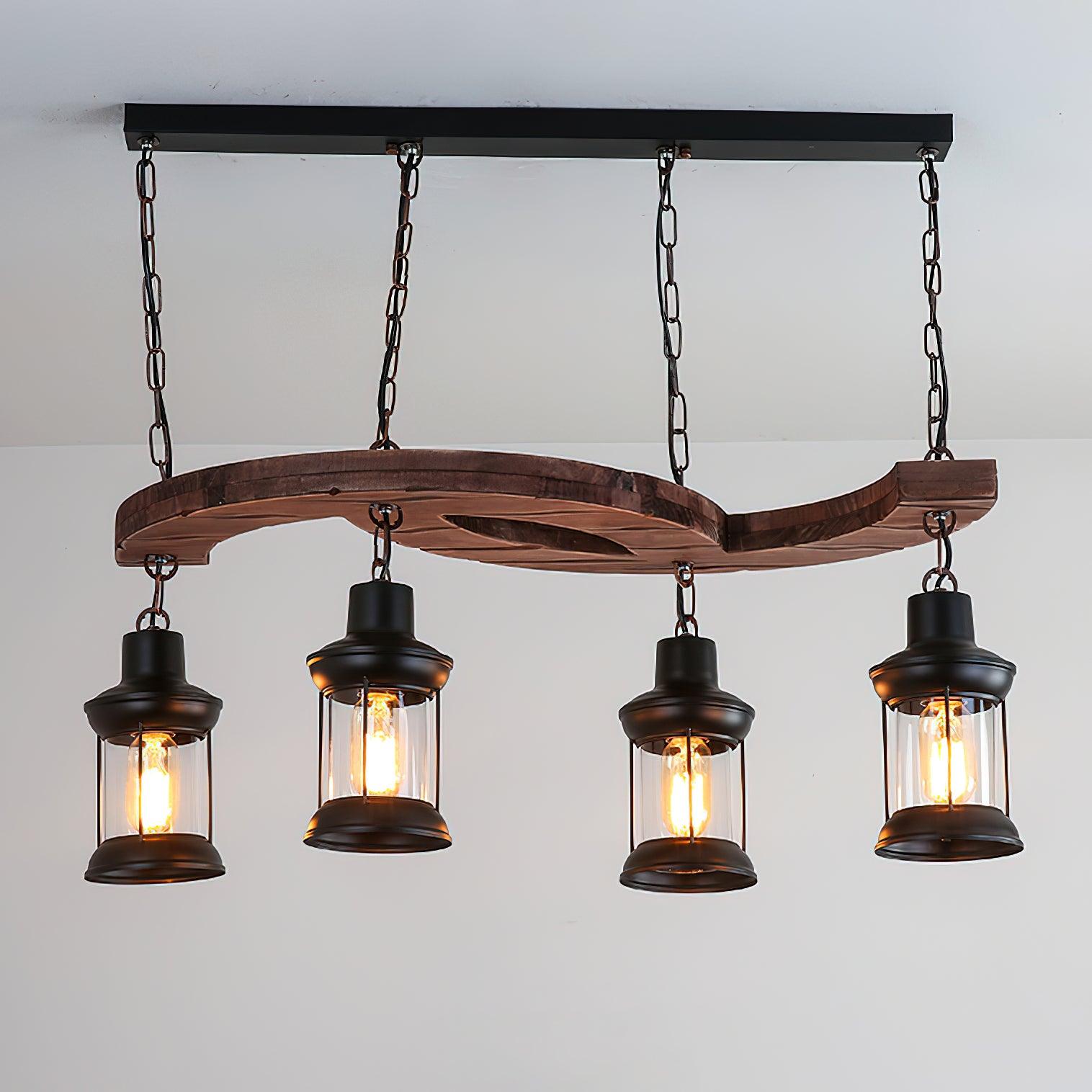 Tavlen Chandelier Boat Wood Vintage