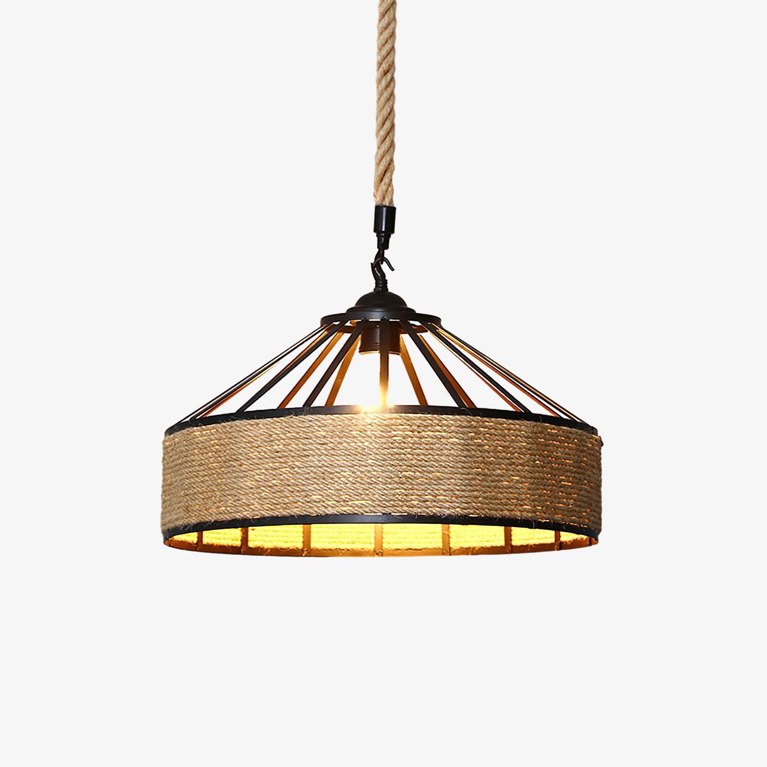 Yavmis Retro Hemp Rope Exquisite Pendant Light