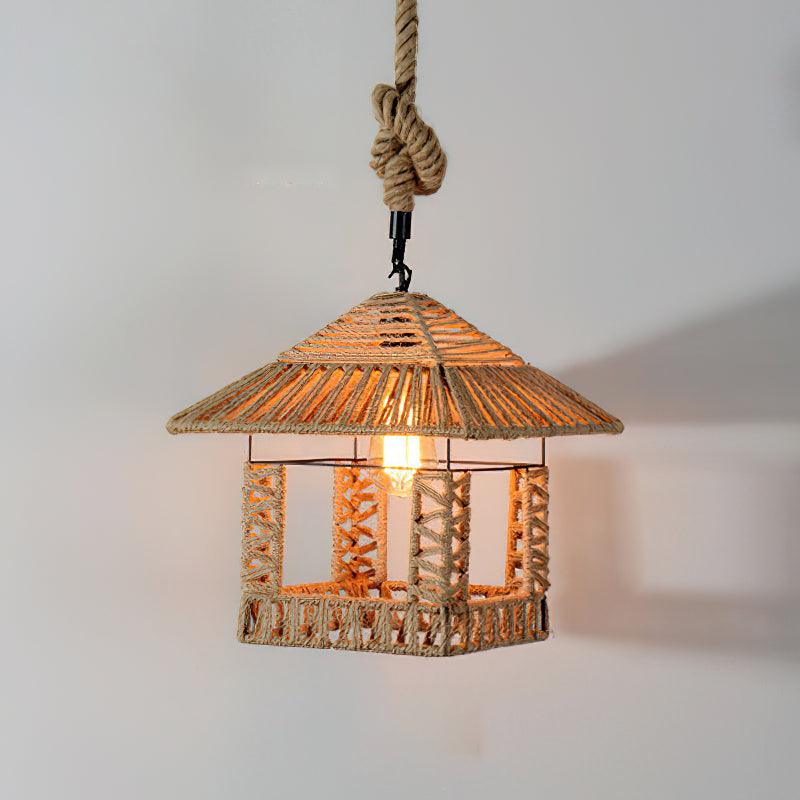 Yavmis Retro Hemp Rope Exquisite Pendant Light