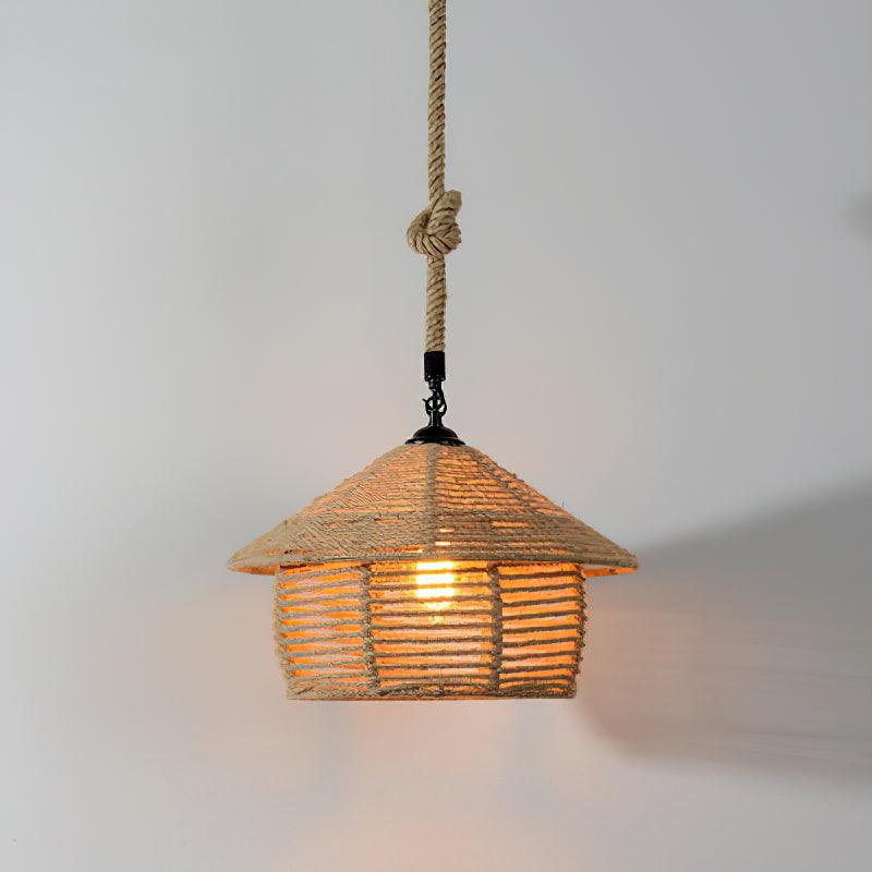 Yavmis Retro Hemp Rope Exquisite Pendant Light