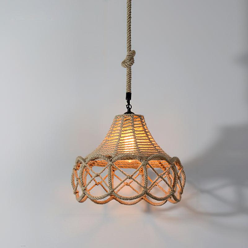 Yavmis Retro Hemp Rope Exquisite Pendant Light