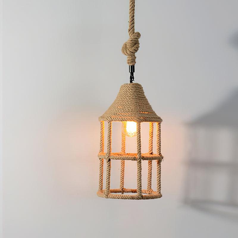 Yavmis Retro Hemp Rope Exquisite Pendant Light