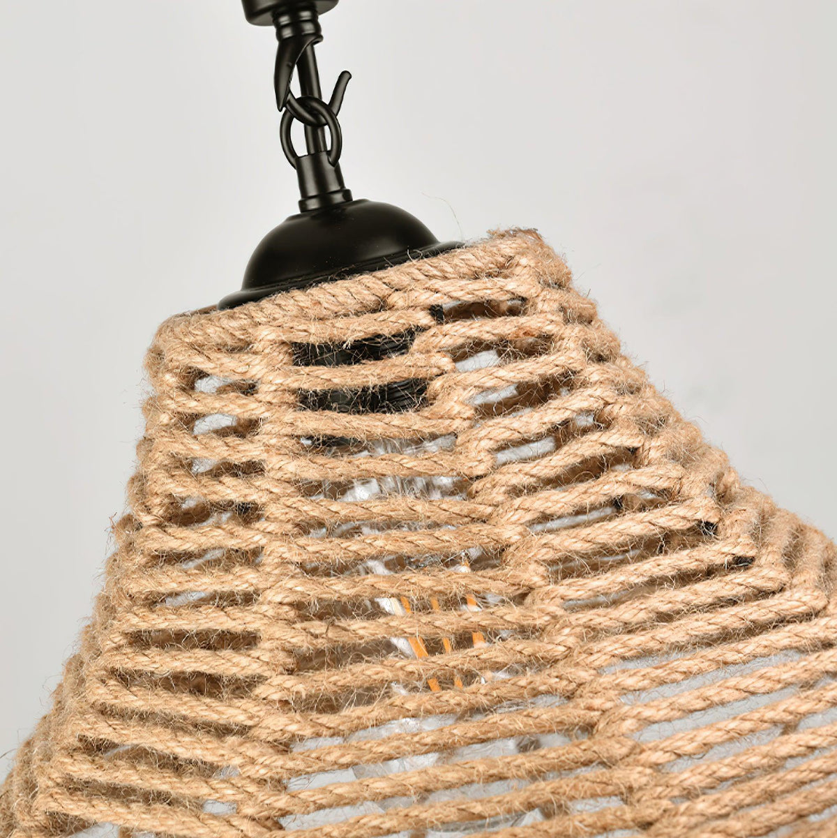 Xunell Retro Hemp Rope Interesting Pendant Light