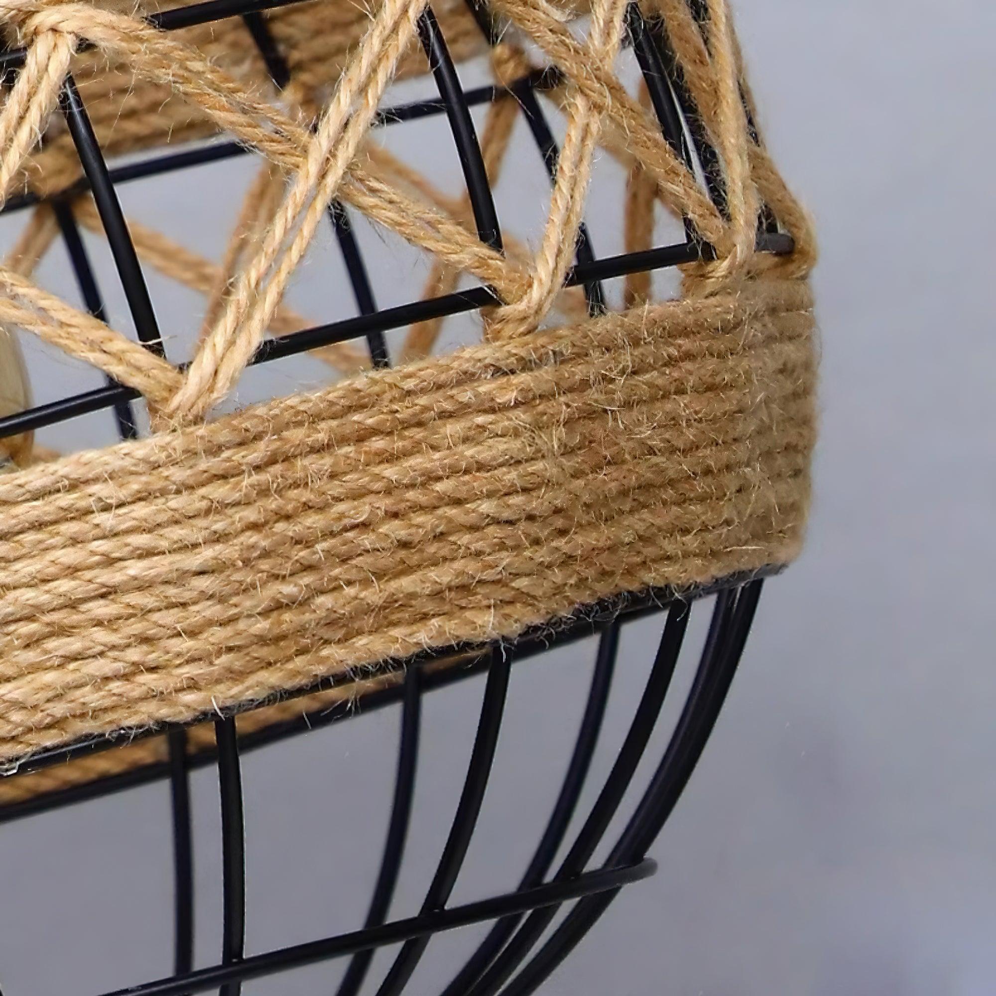 Xunell Retro Hemp Rope Interesting Pendant Light