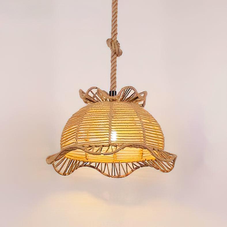 Xunell Retro Hemp Rope Interesting Pendant Light