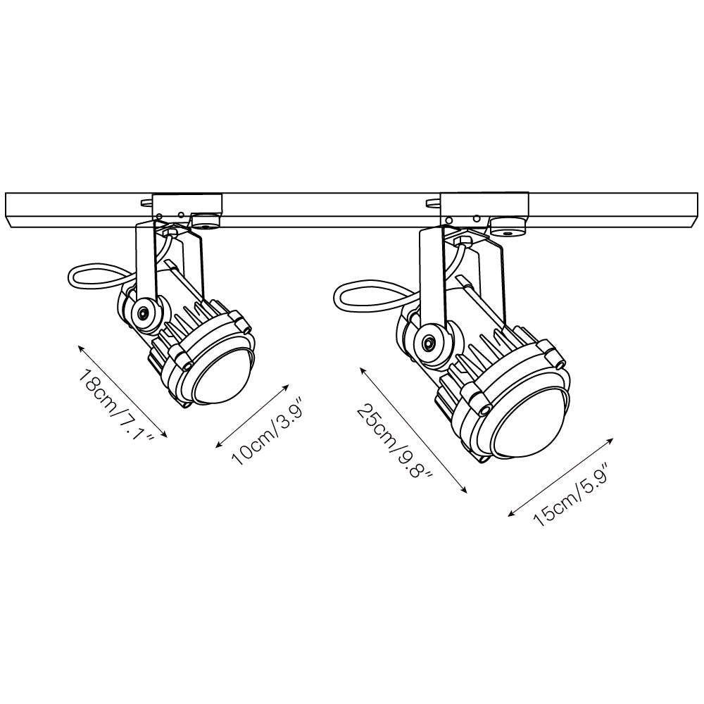 Avvelos Retro Industrial Glass Track Lights - Neutral Decor
