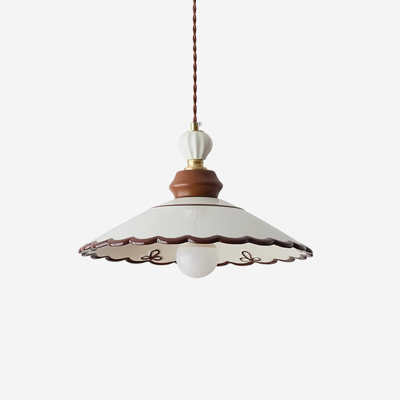Revelyn Pendant Lamp Scalloped Ribbon - Neutral Decor