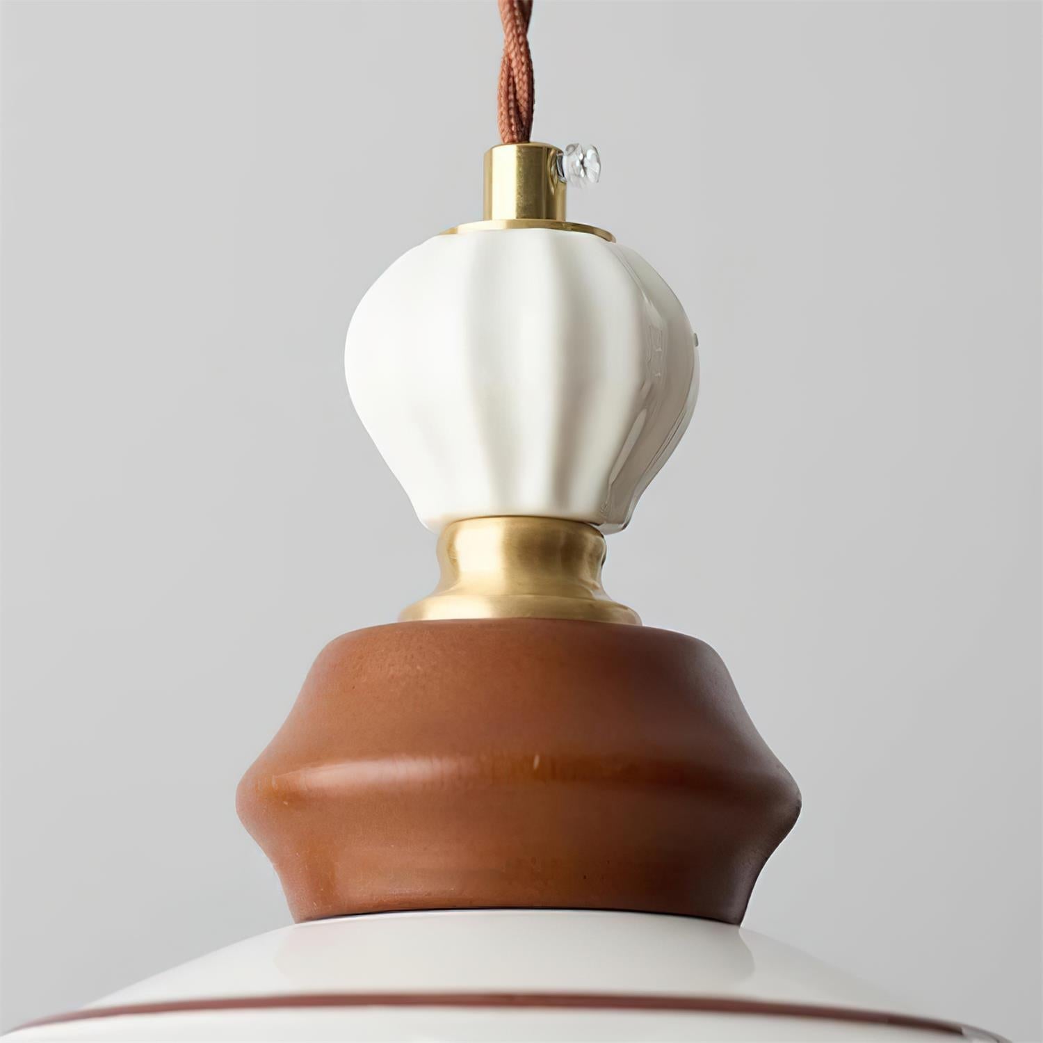 Revelyn Pendant Lamp Scalloped Ribbon - Neutral Decor