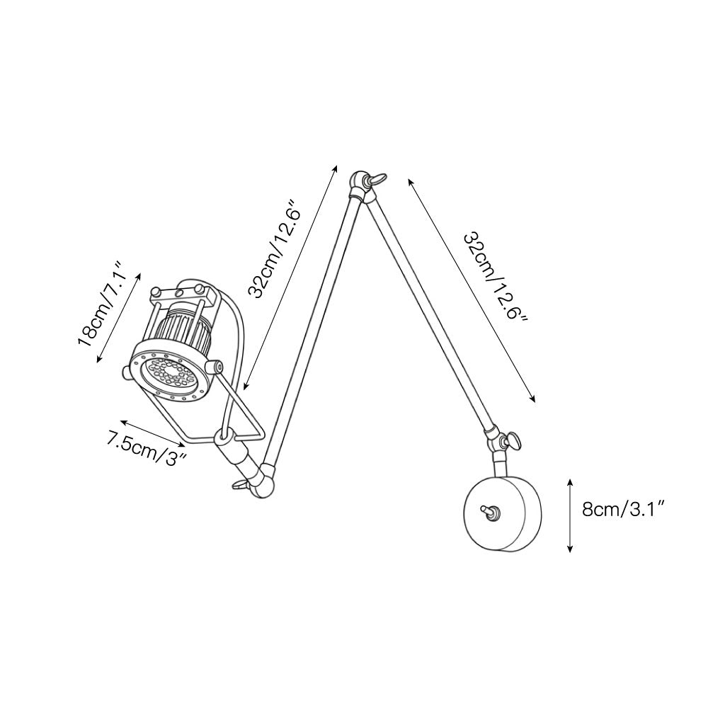 Reznor Adjustable Arm Wall Sconce