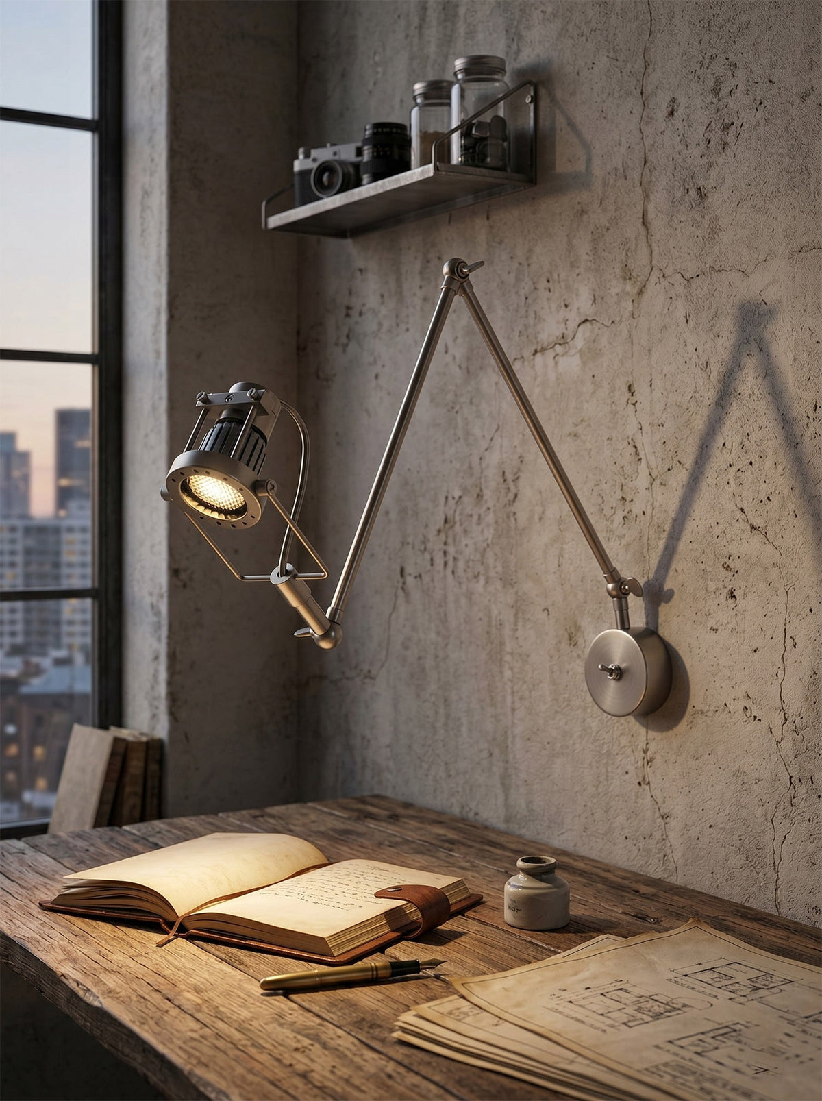 Reznor Adjustable Arm Wall Sconce