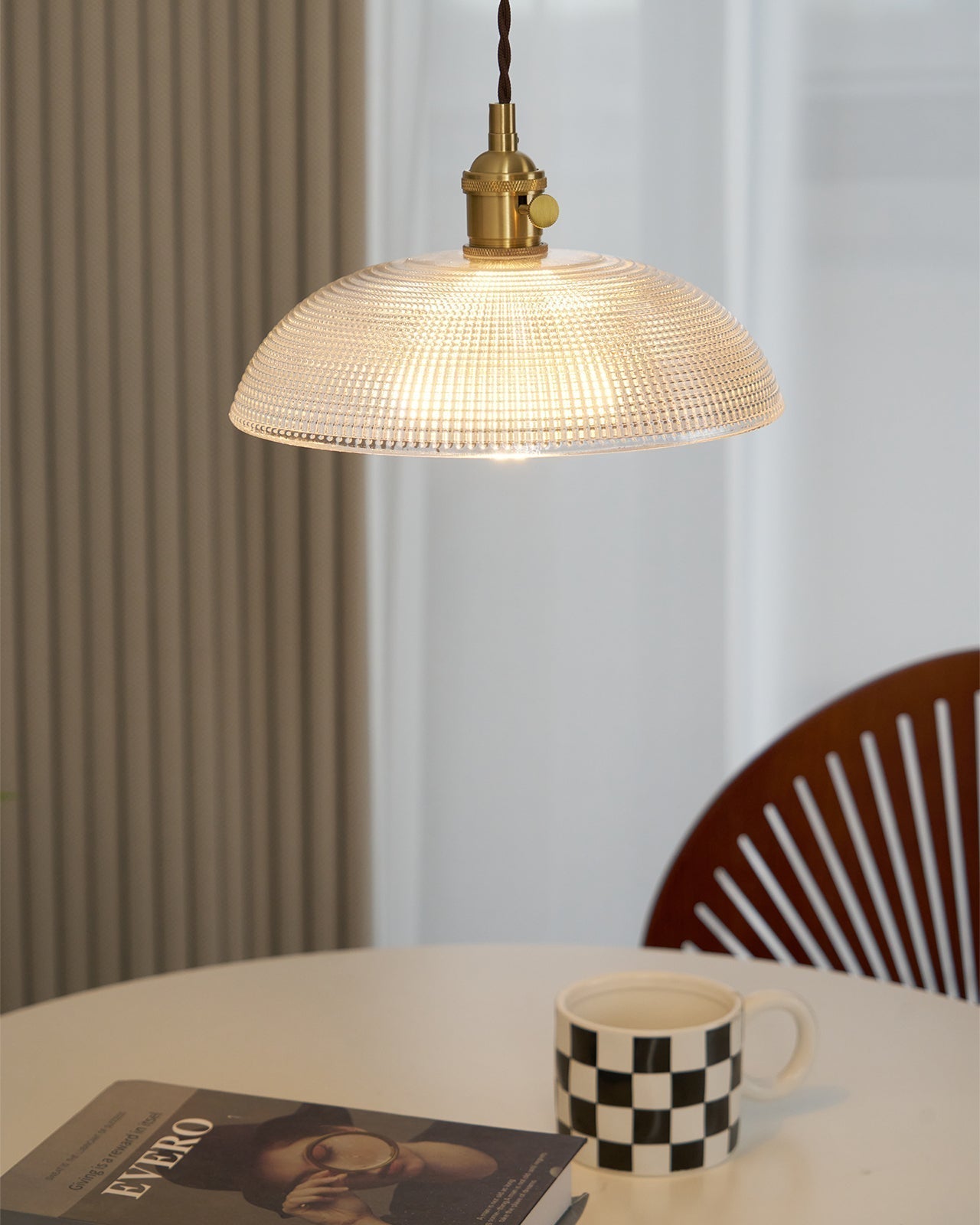 Crinel Brass & Glass Pendant Light