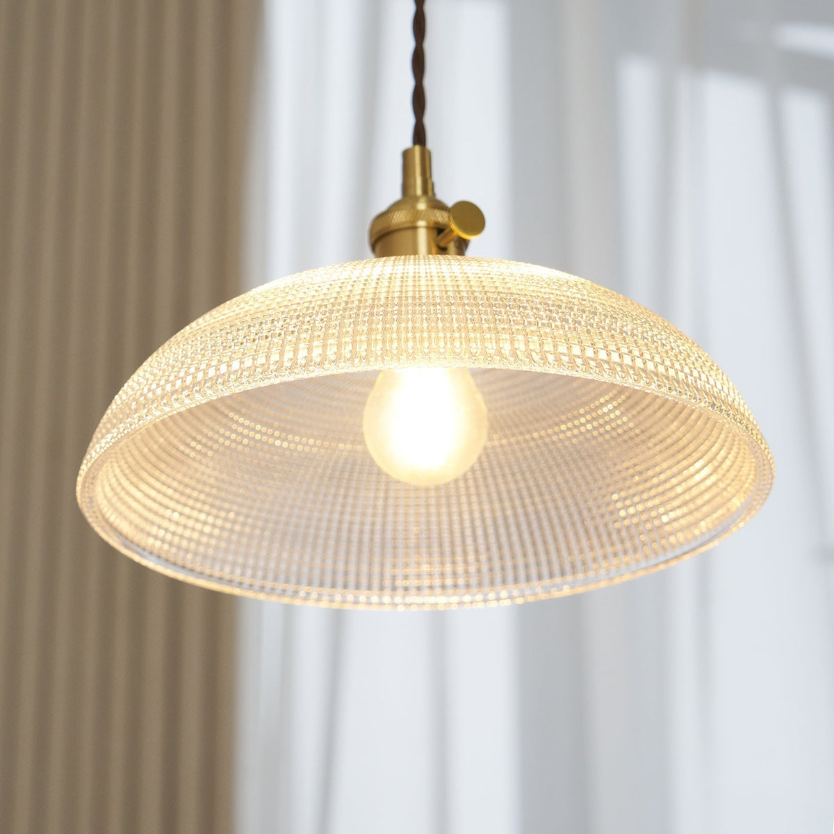Crinel Brass & Glass Pendant Light