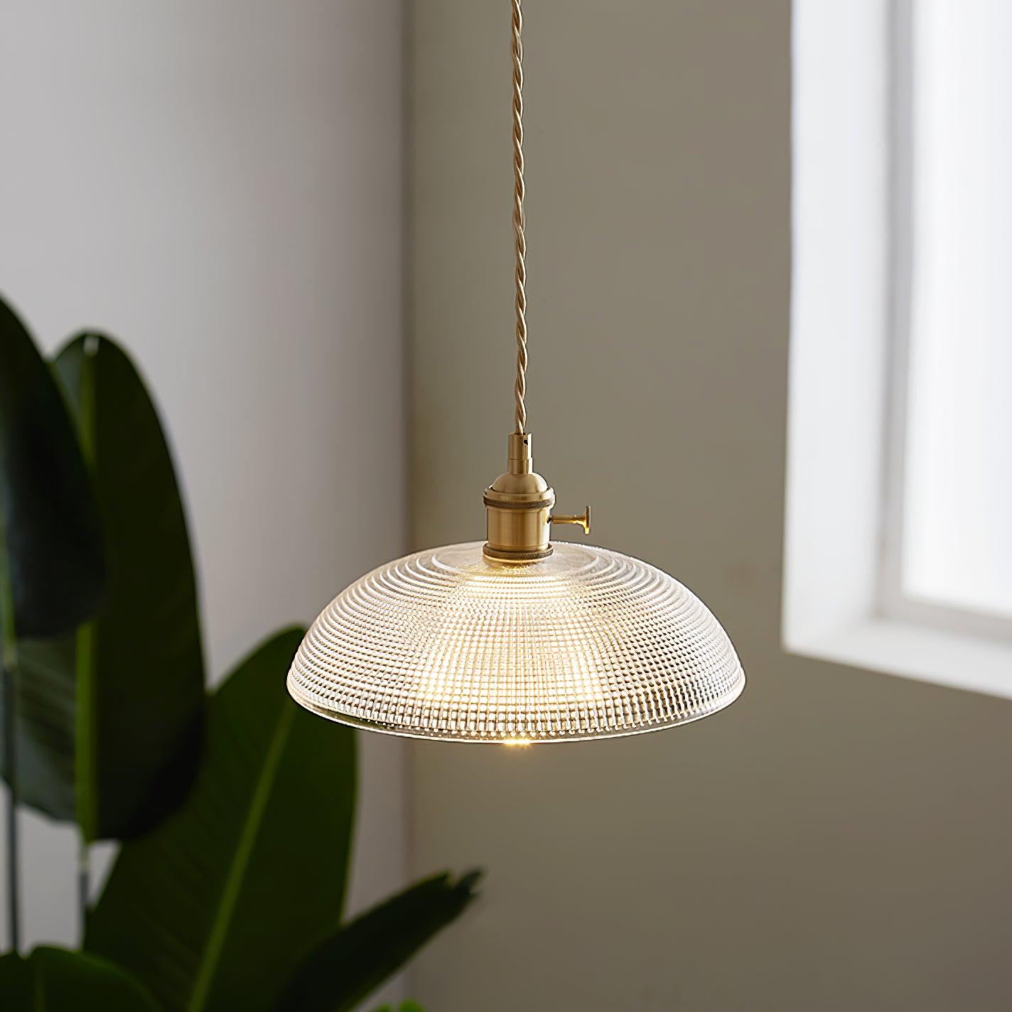 Crinel Brass & Glass Pendant Light