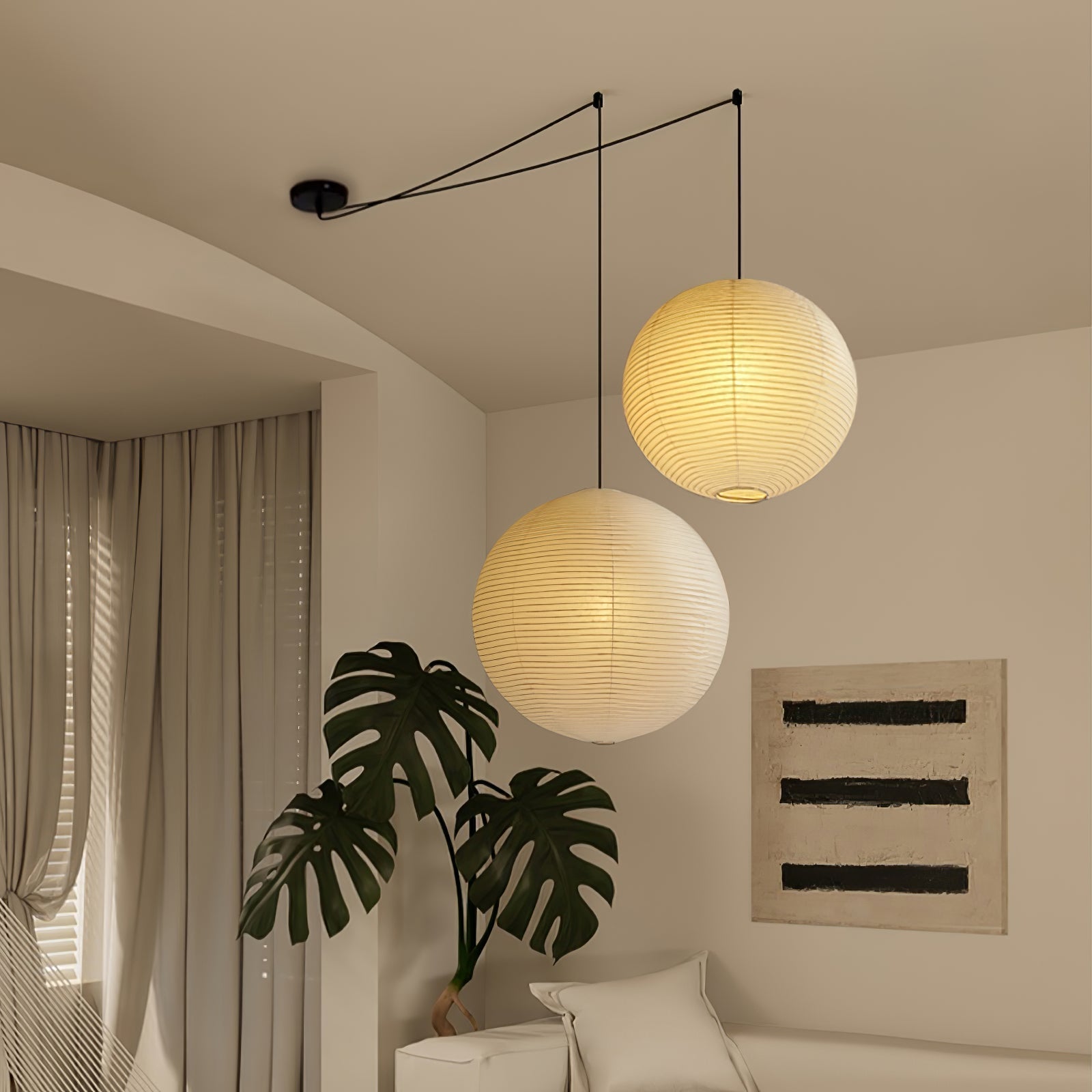 Lunerelle Pendant Lamp Paper for Living Room