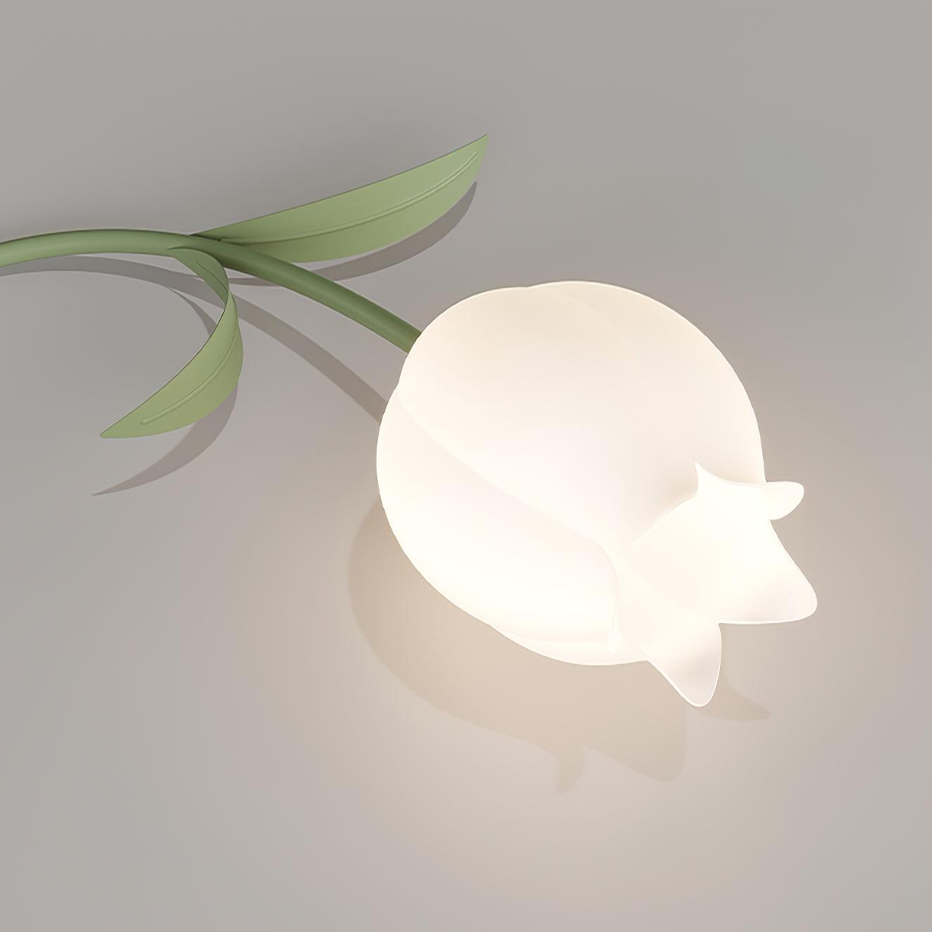 Lustra Ceiling Light Lily Flower Blossom Green Base - Neutral Decor