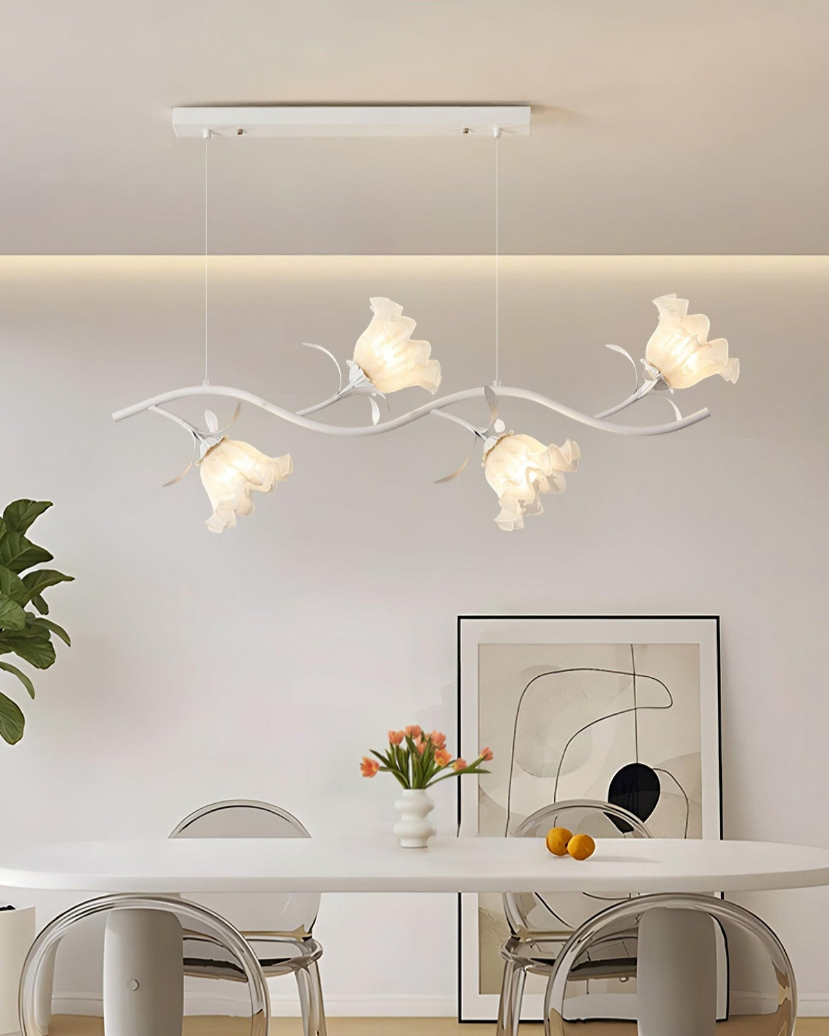 Liorareon Chandelier Floral Glass