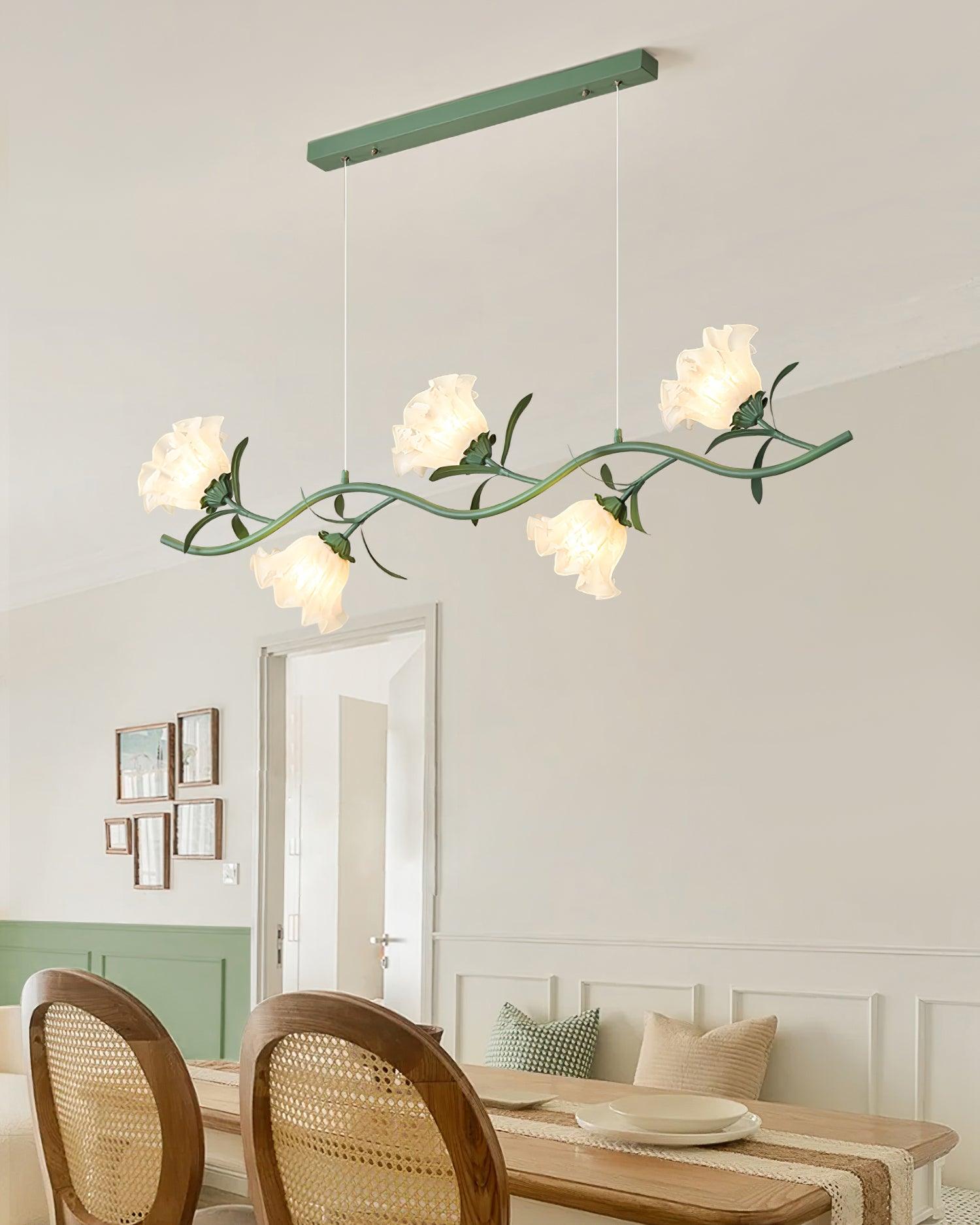 Liorareon Chandelier Floral Glass