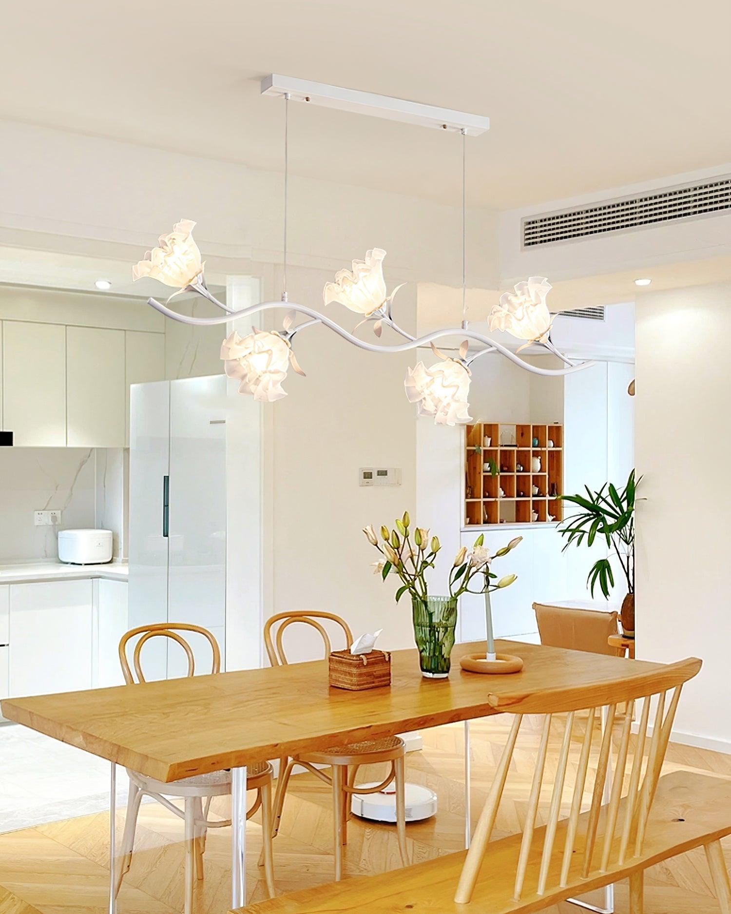 Liorareon Chandelier Floral Glass