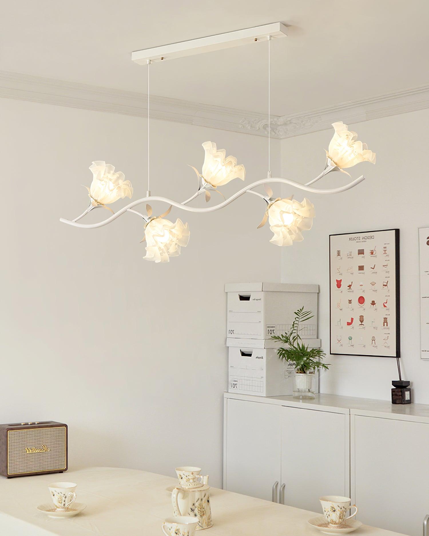 Liorareon Chandelier Floral Glass