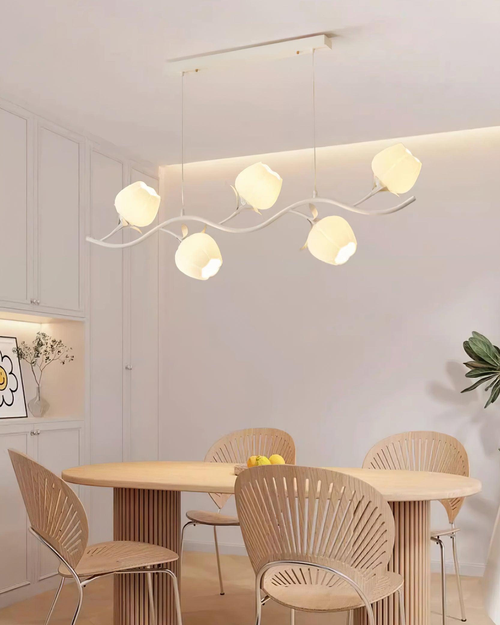 Liorareon Chandelier Floral Glass