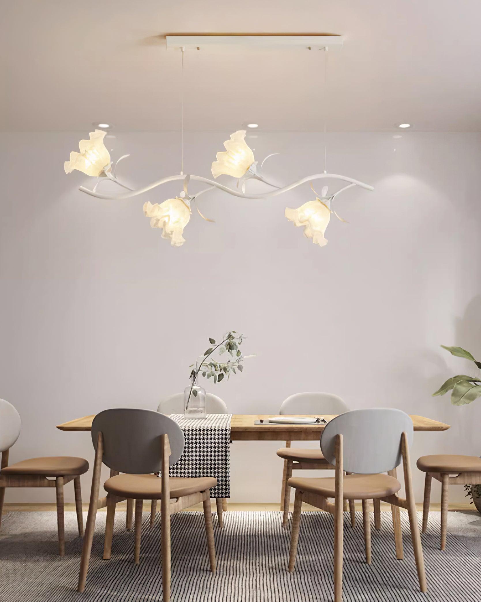 Liorareon Chandelier Floral Glass