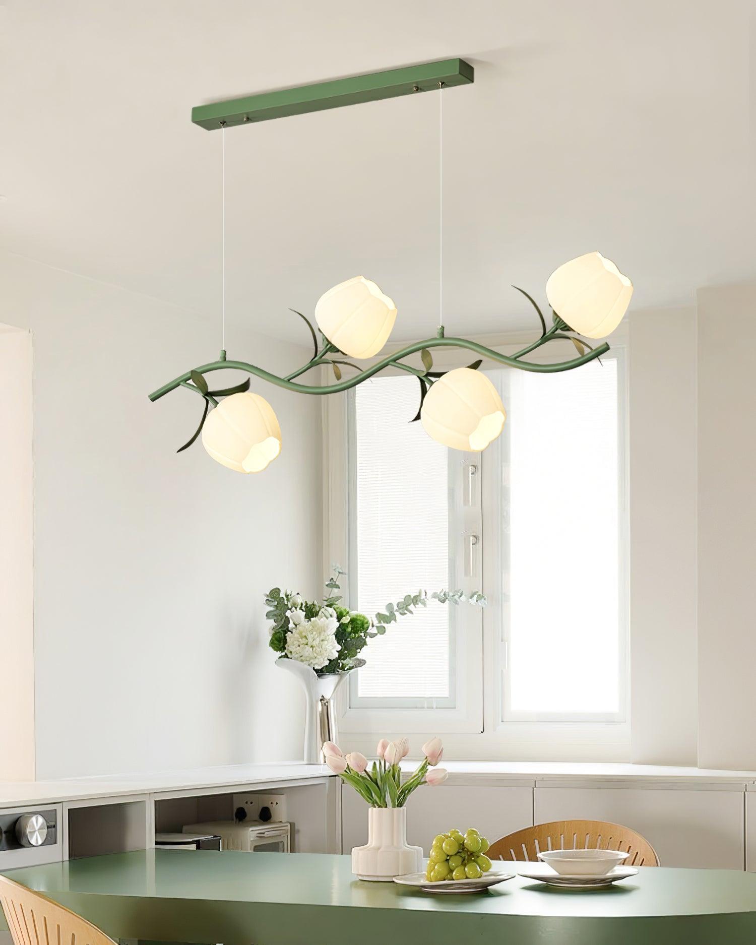 Liorareon Chandelier Floral Glass