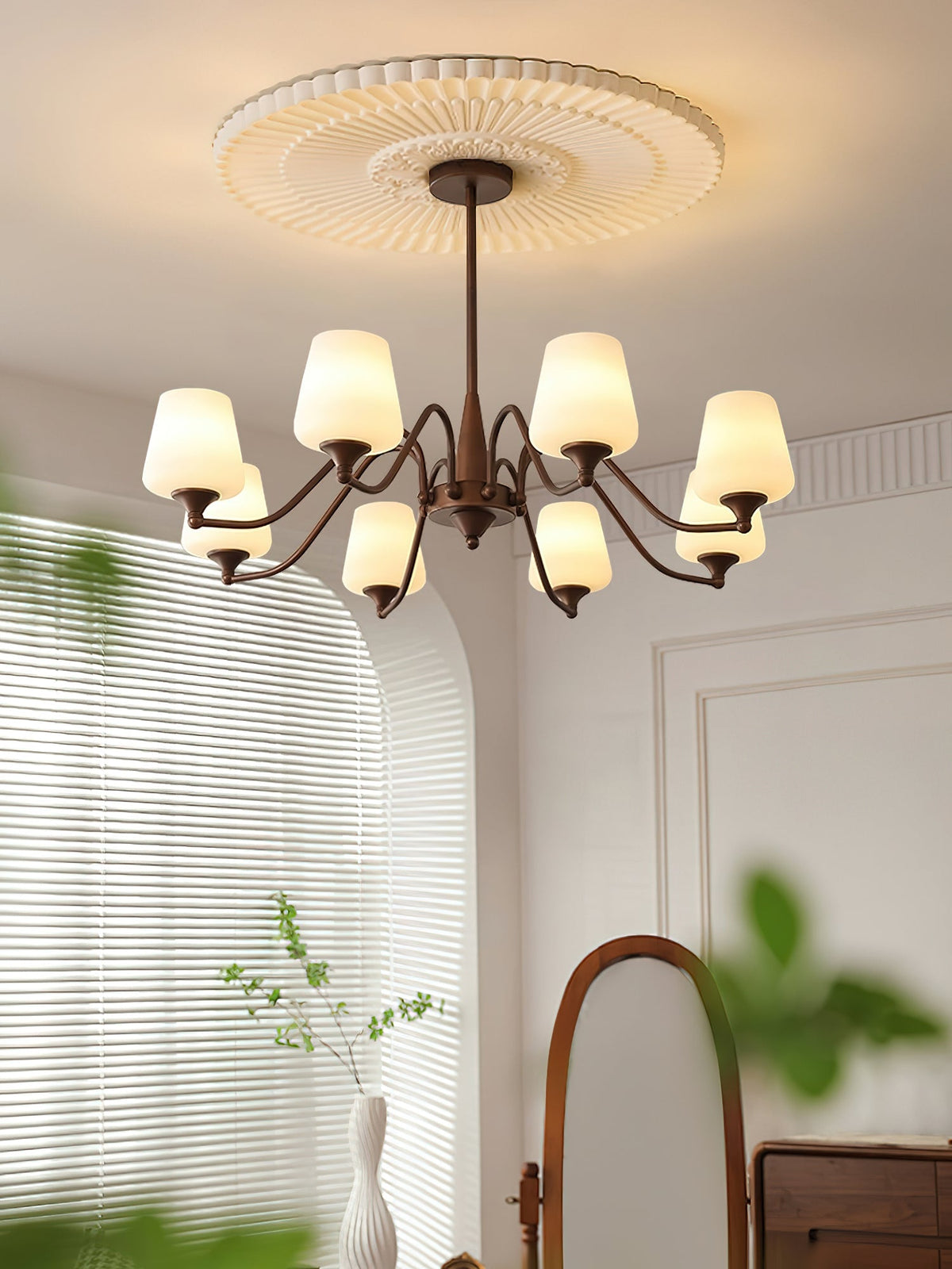 Velelaria Chandelier Frosted Glass Shades