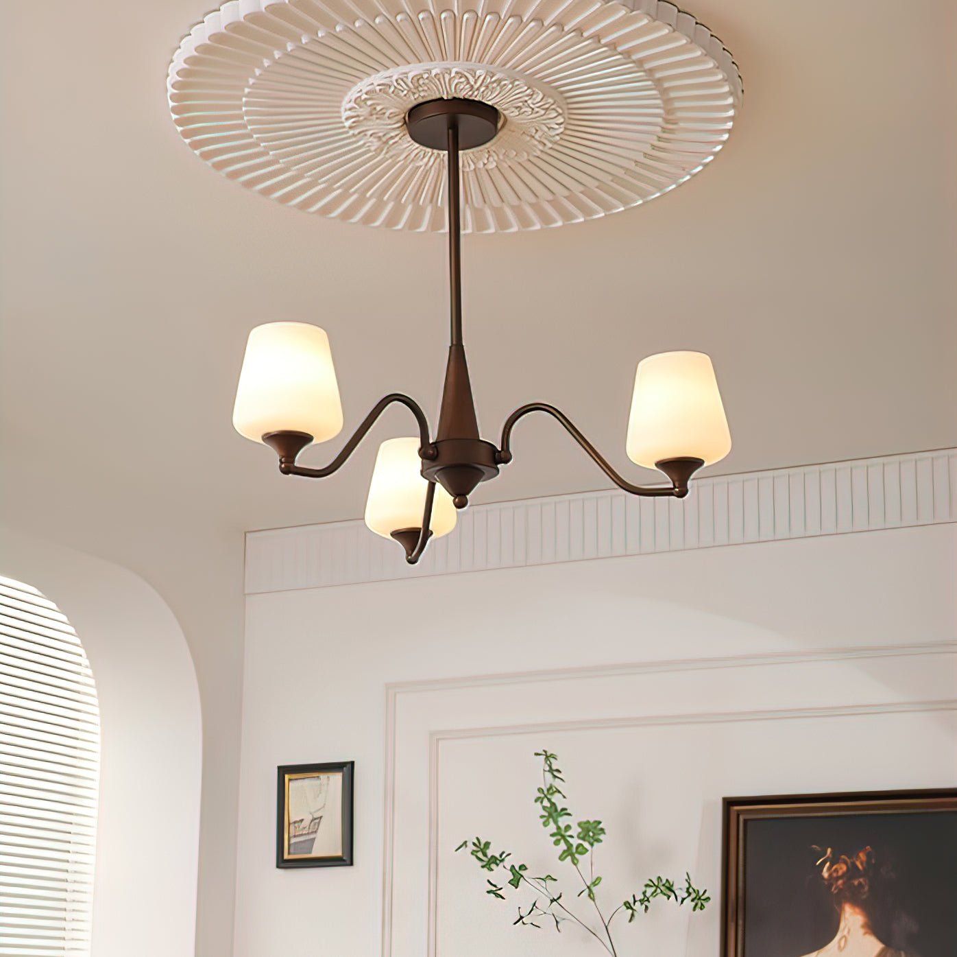 Velelaria Chandelier Frosted Glass Shades