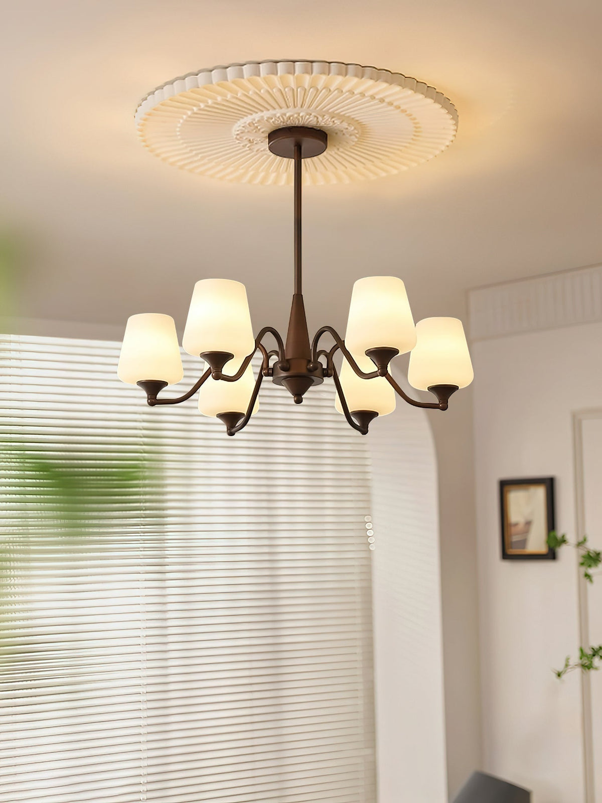 Velelaria Chandelier Frosted Glass Shades