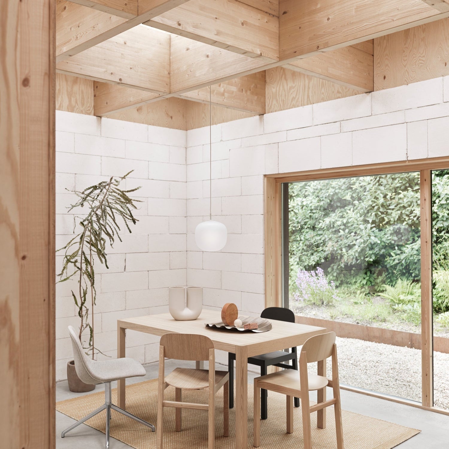 Etienne Pendant Lamp Semi-transparent Glass