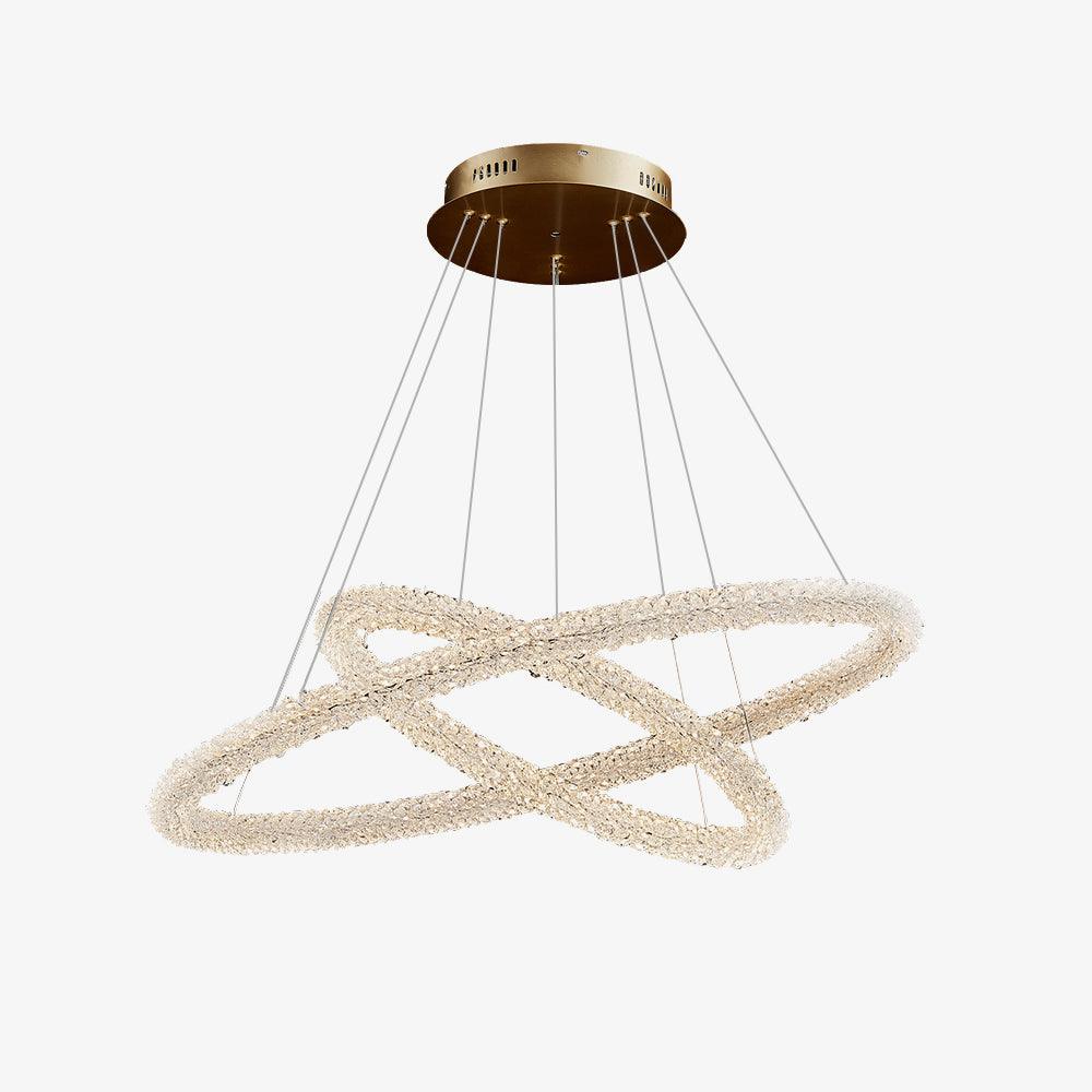 Lustra Chandelier Ring Crystal LED - Neutral Decor