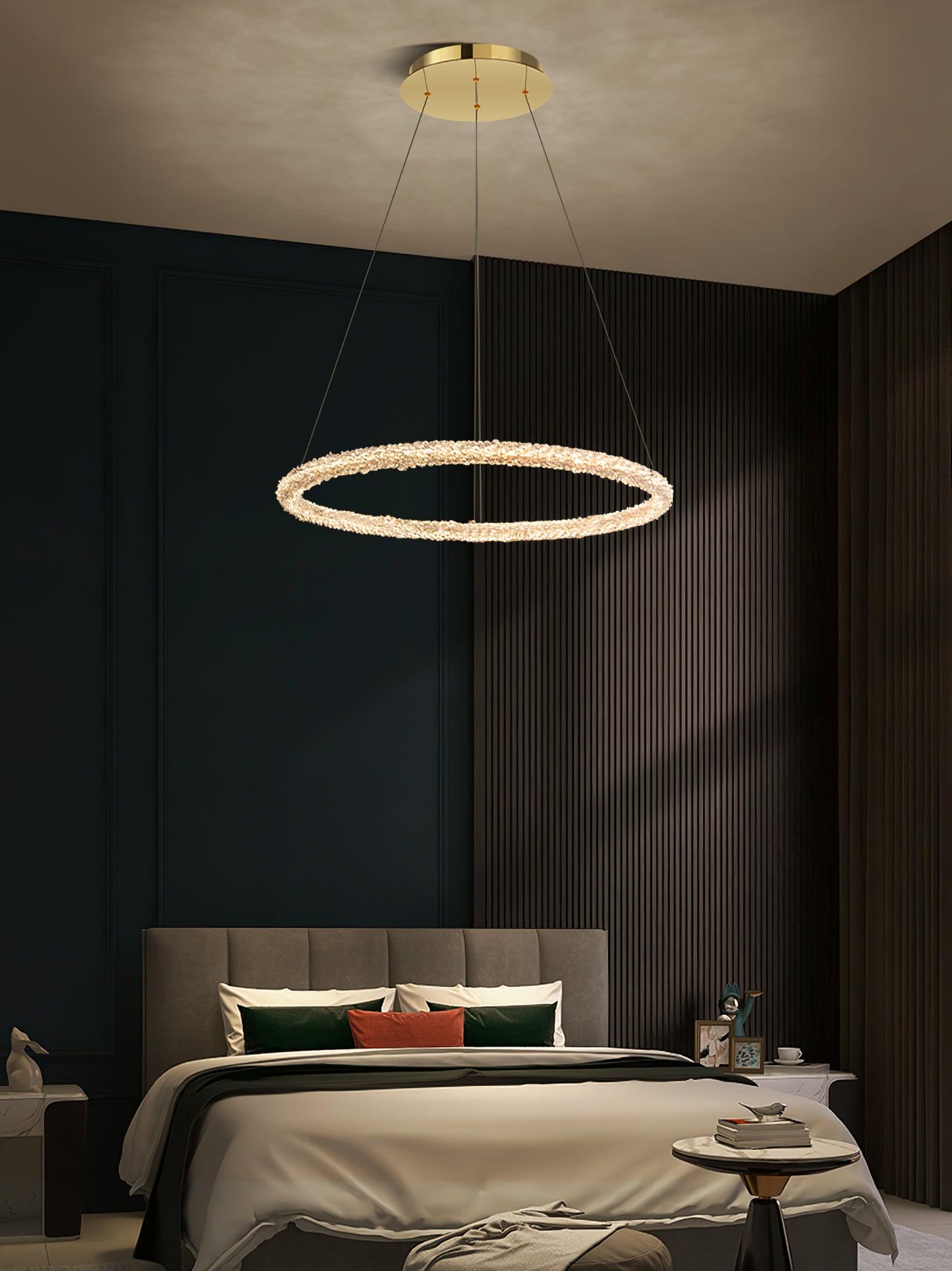 Lustra Chandelier Ring Crystal LED - Neutral Decor