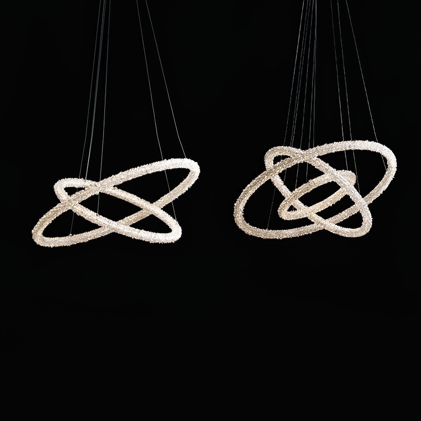 Lustra Chandelier Ring Crystal LED - Neutral Decor