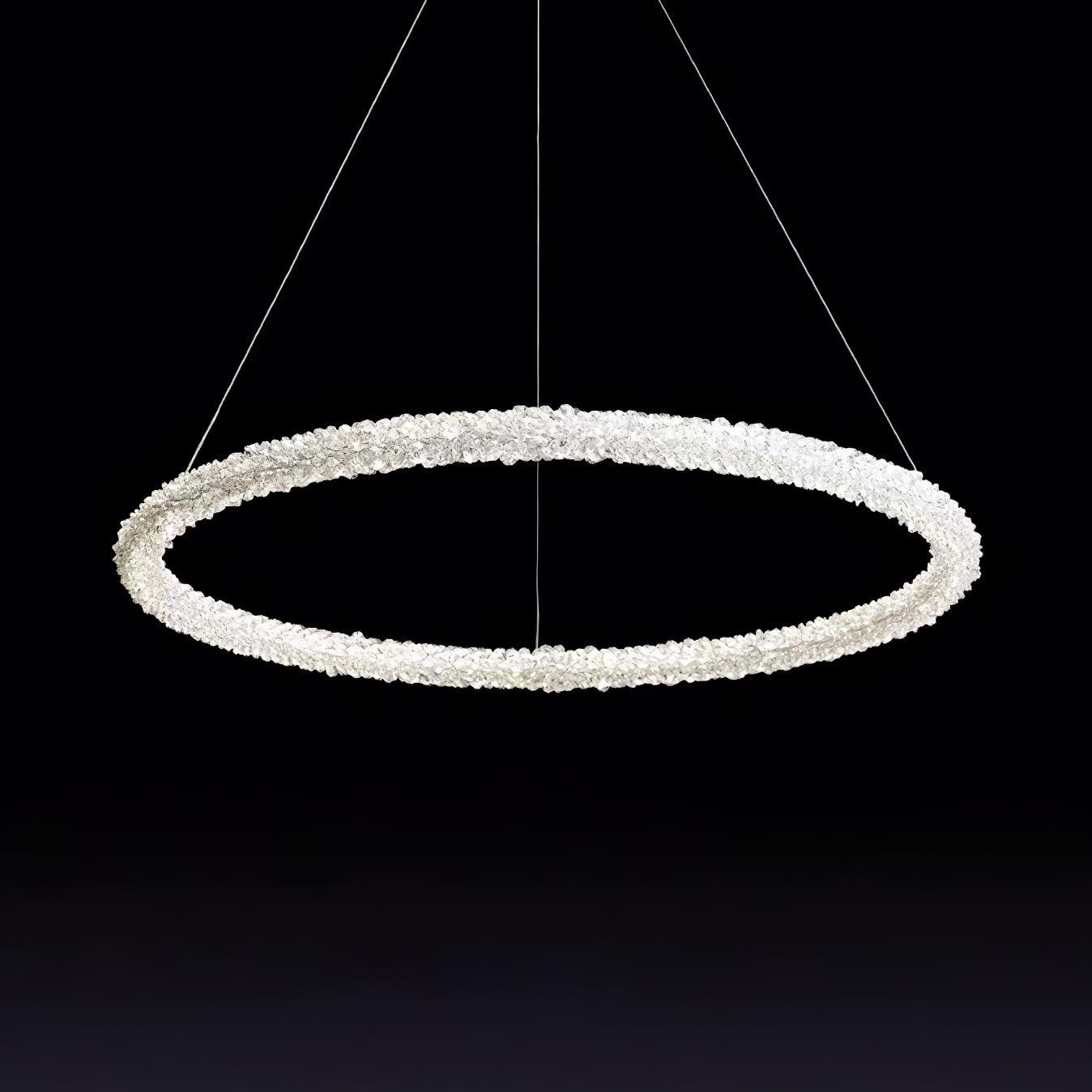 Lustra Chandelier Ring Crystal LED - Neutral Decor