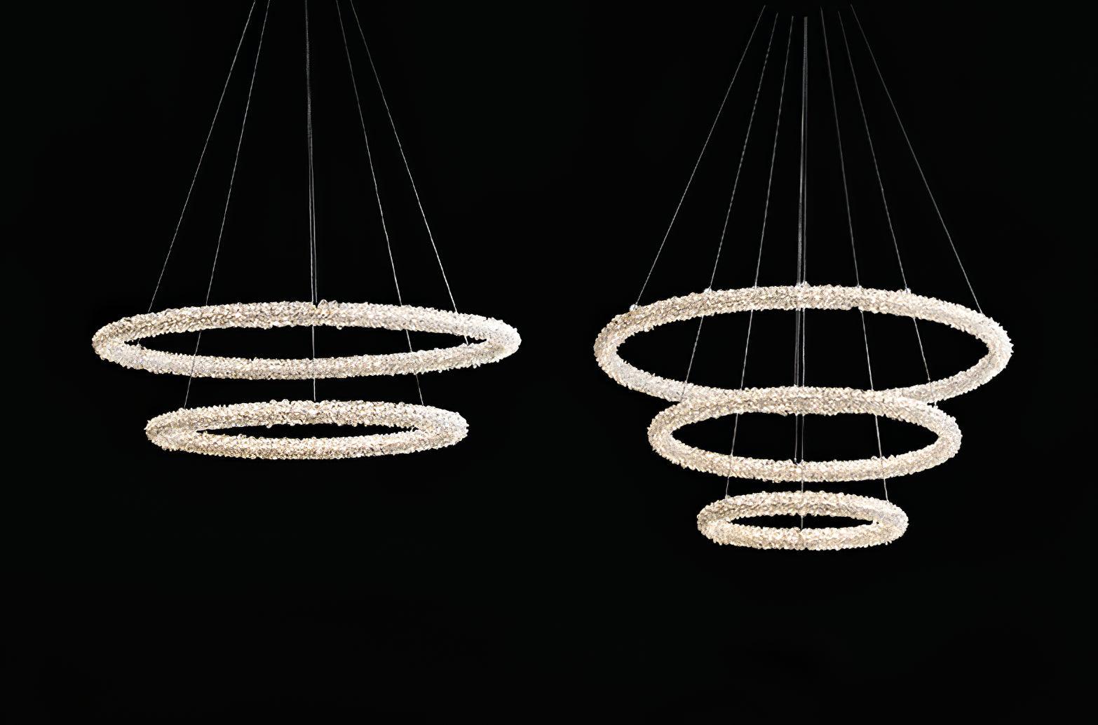 Lustra Chandelier Ring Crystal LED - Neutral Decor