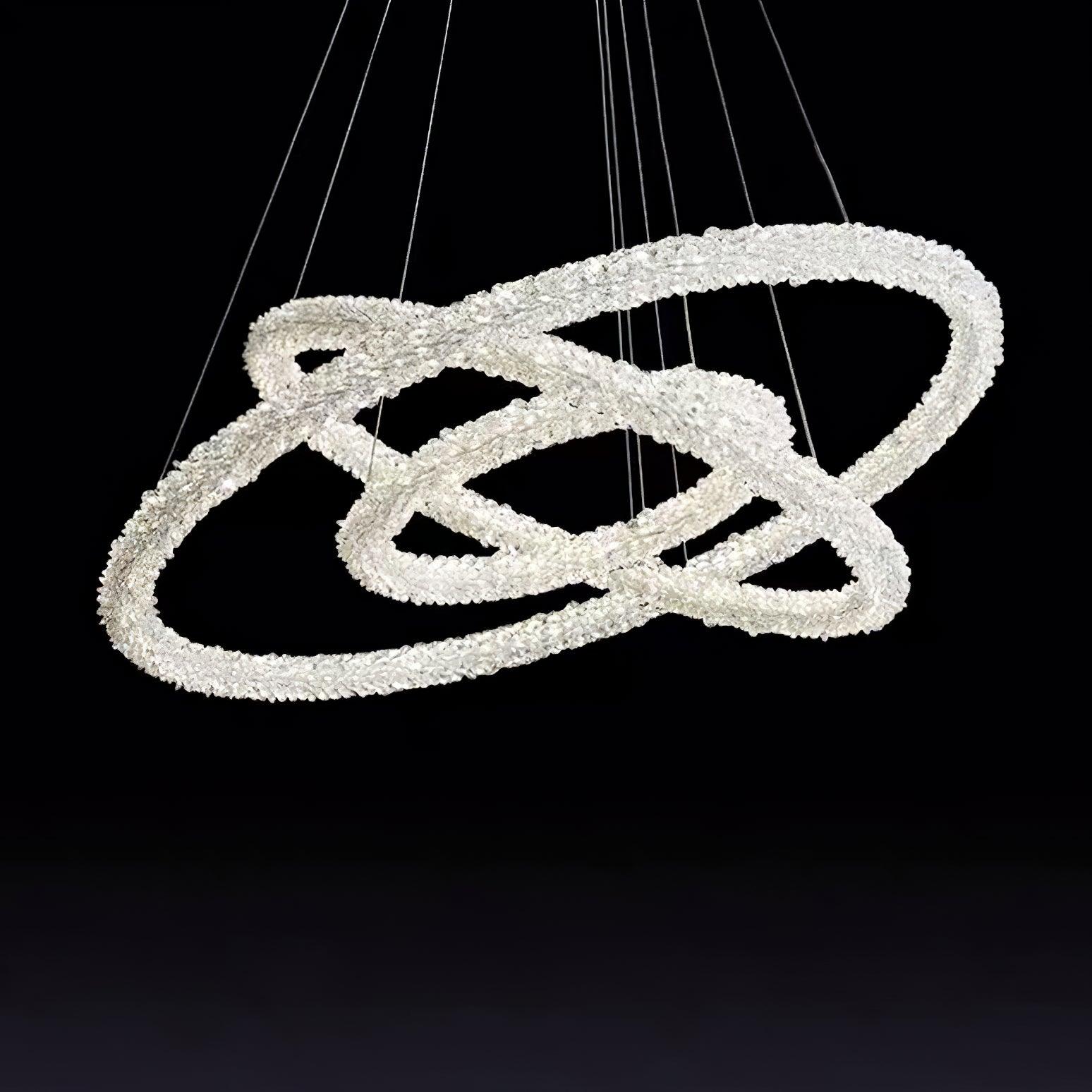 Lustra Chandelier Ring Crystal LED - Neutral Decor