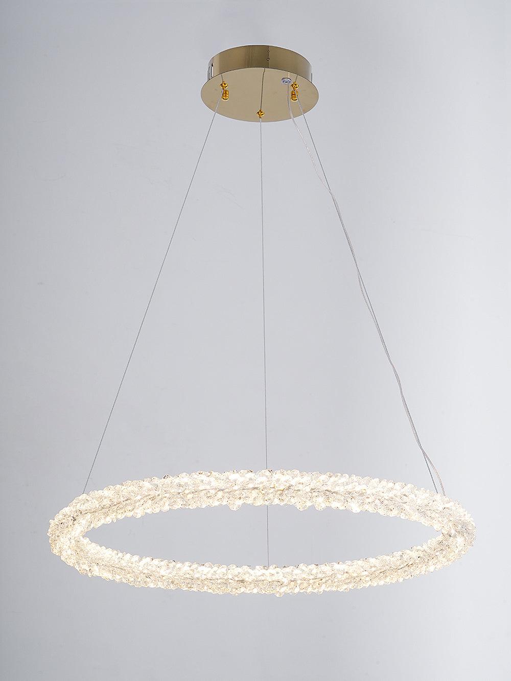 Lustra Chandelier Ring Crystal LED - Neutral Decor