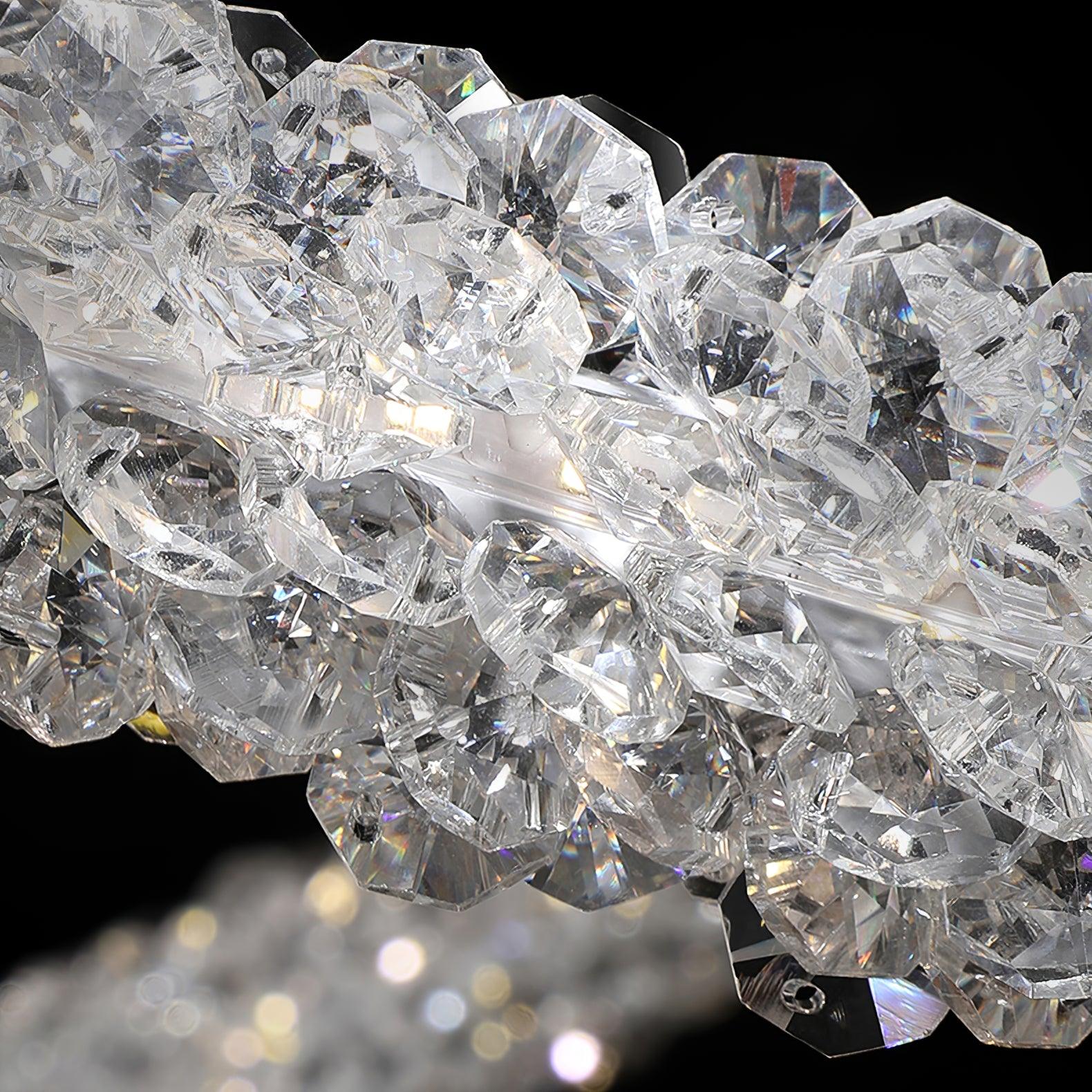 Lustra Chandelier Ring Crystal LED - Neutral Decor