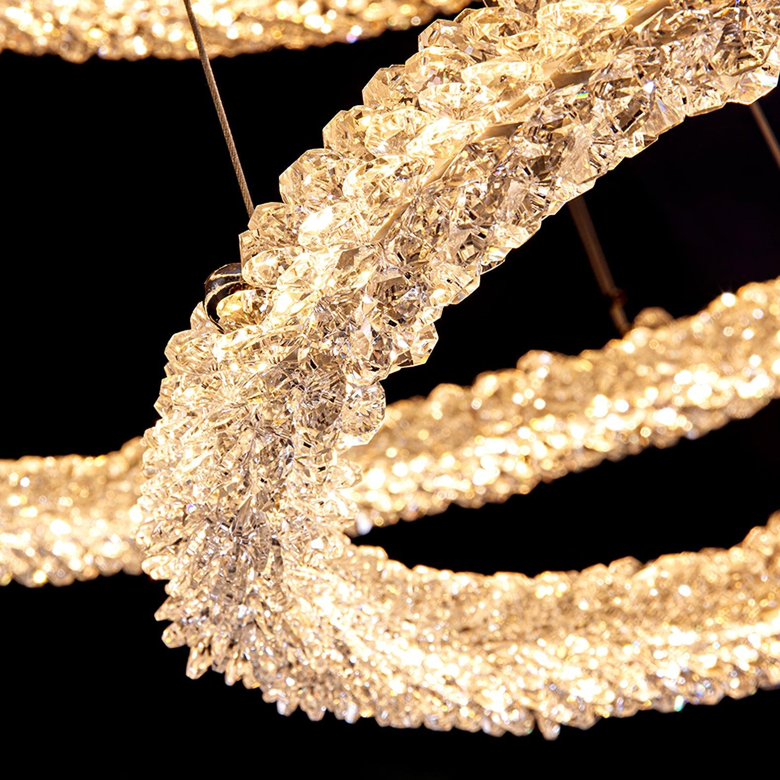 Lustra Chandelier Ring Crystal LED - Neutral Decor