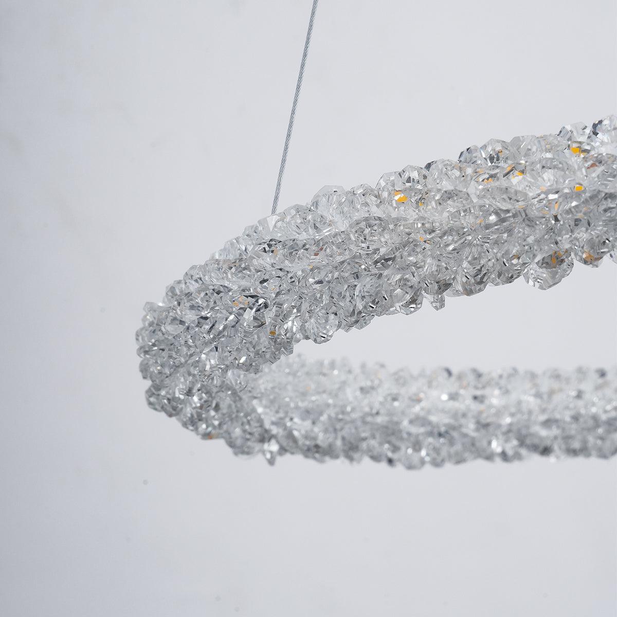Lustra Chandelier Ring Crystal LED - Neutral Decor