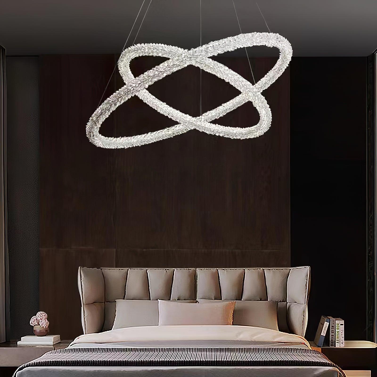 Lustra Chandelier Ring Crystal LED - Neutral Decor