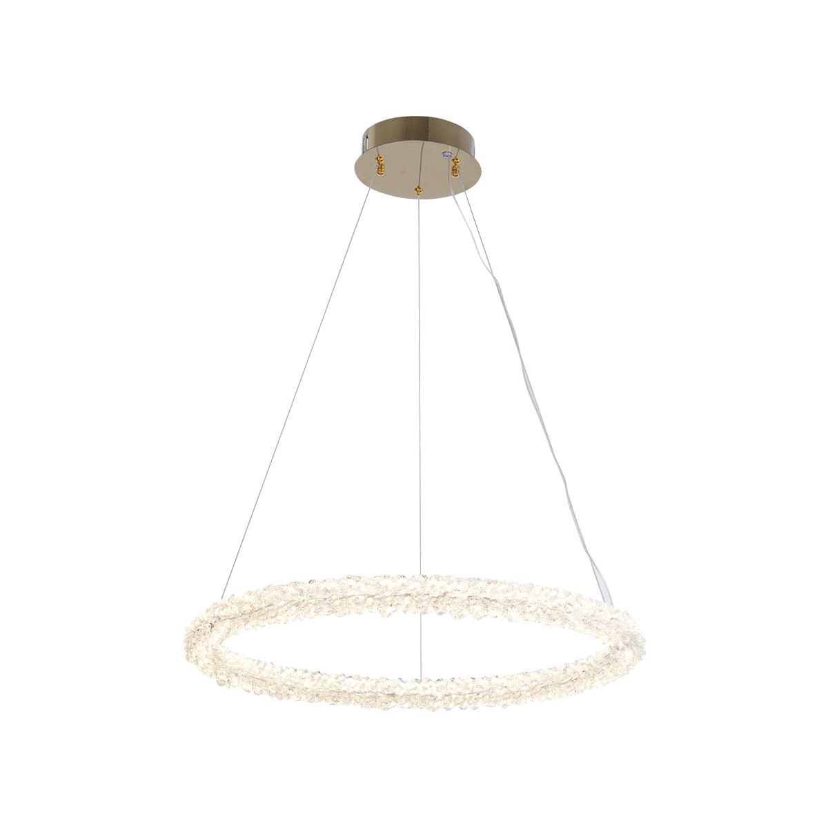 Lustra Chandelier Ring Crystal LED - Neutral Decor