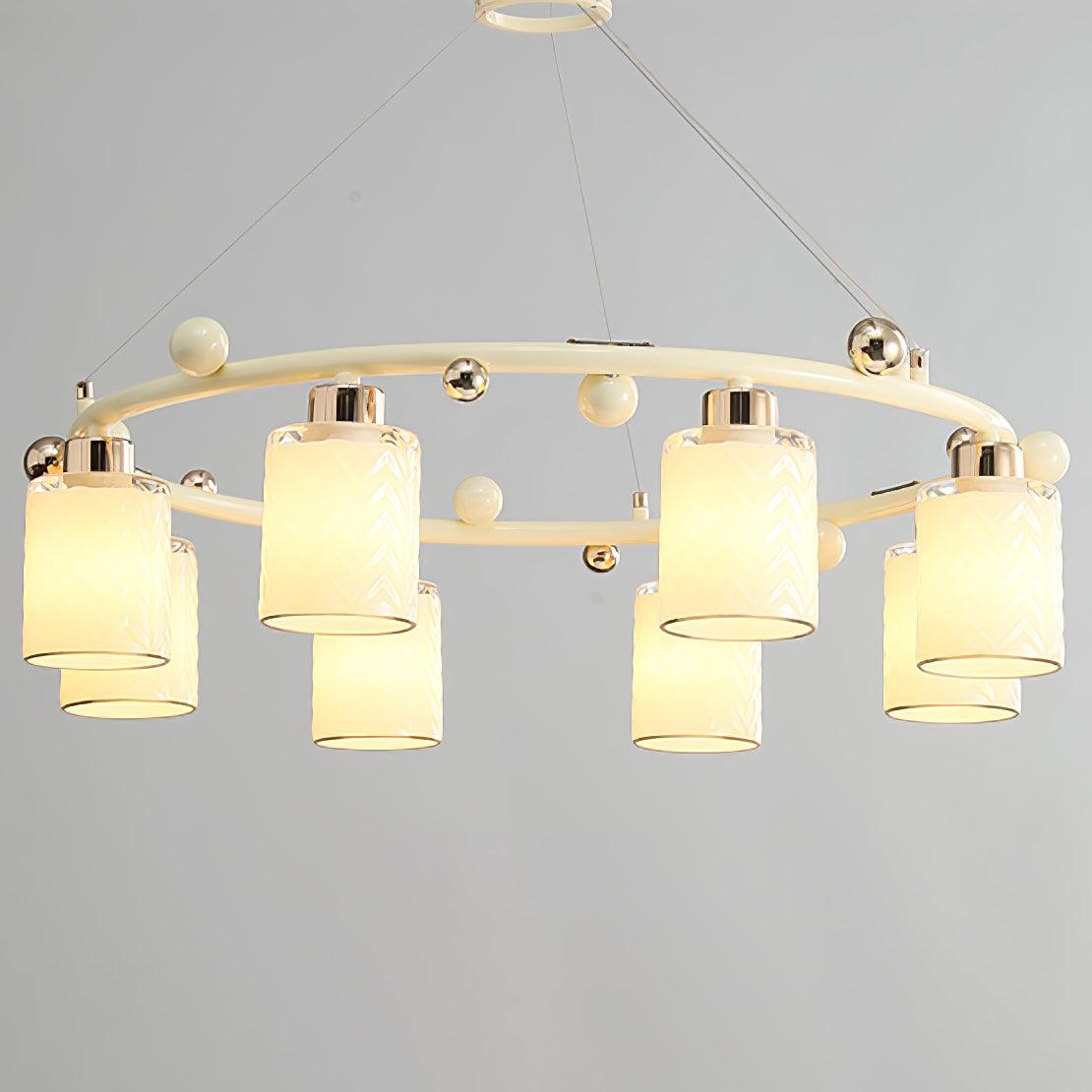 Alsile Japandi Style Glass Chandelier