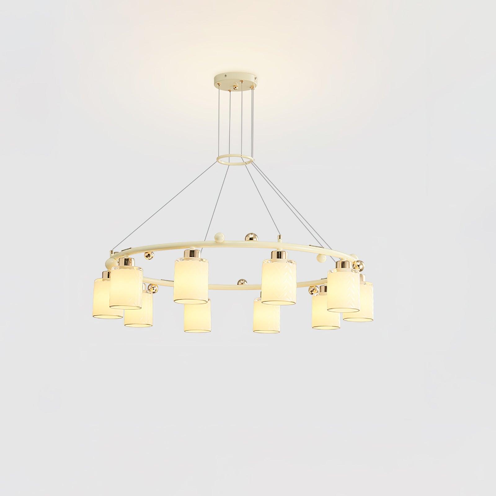 Alsile Japandi Style Glass Chandelier