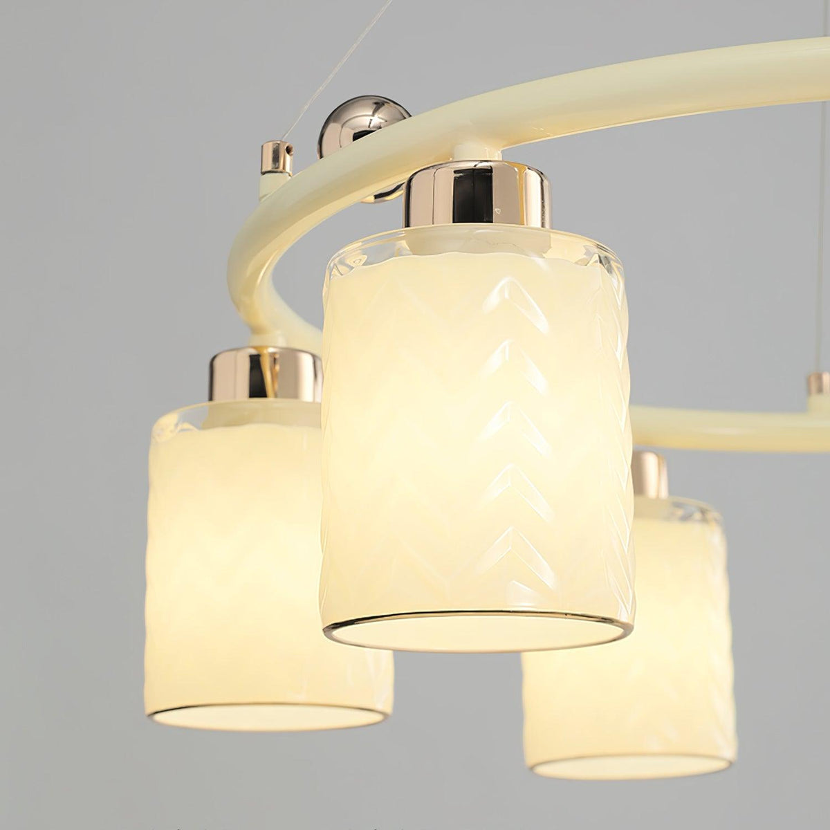 Alsile Japandi Style Glass Chandelier