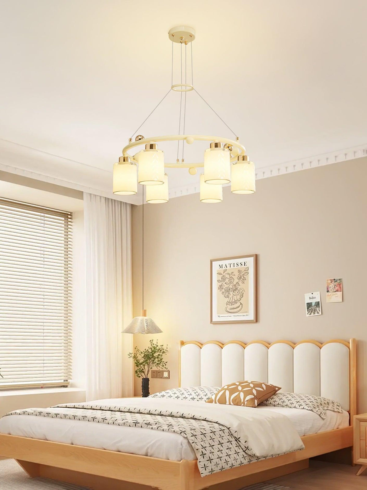 Alsile Japandi Style Glass Chandelier