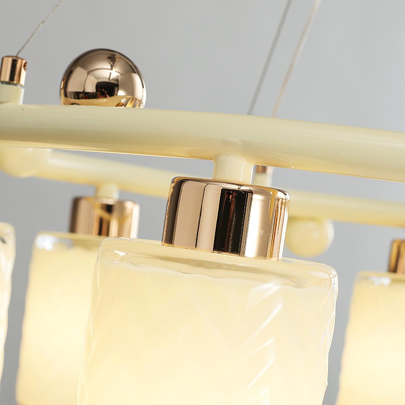 Alsile Japandi Style Glass Chandelier