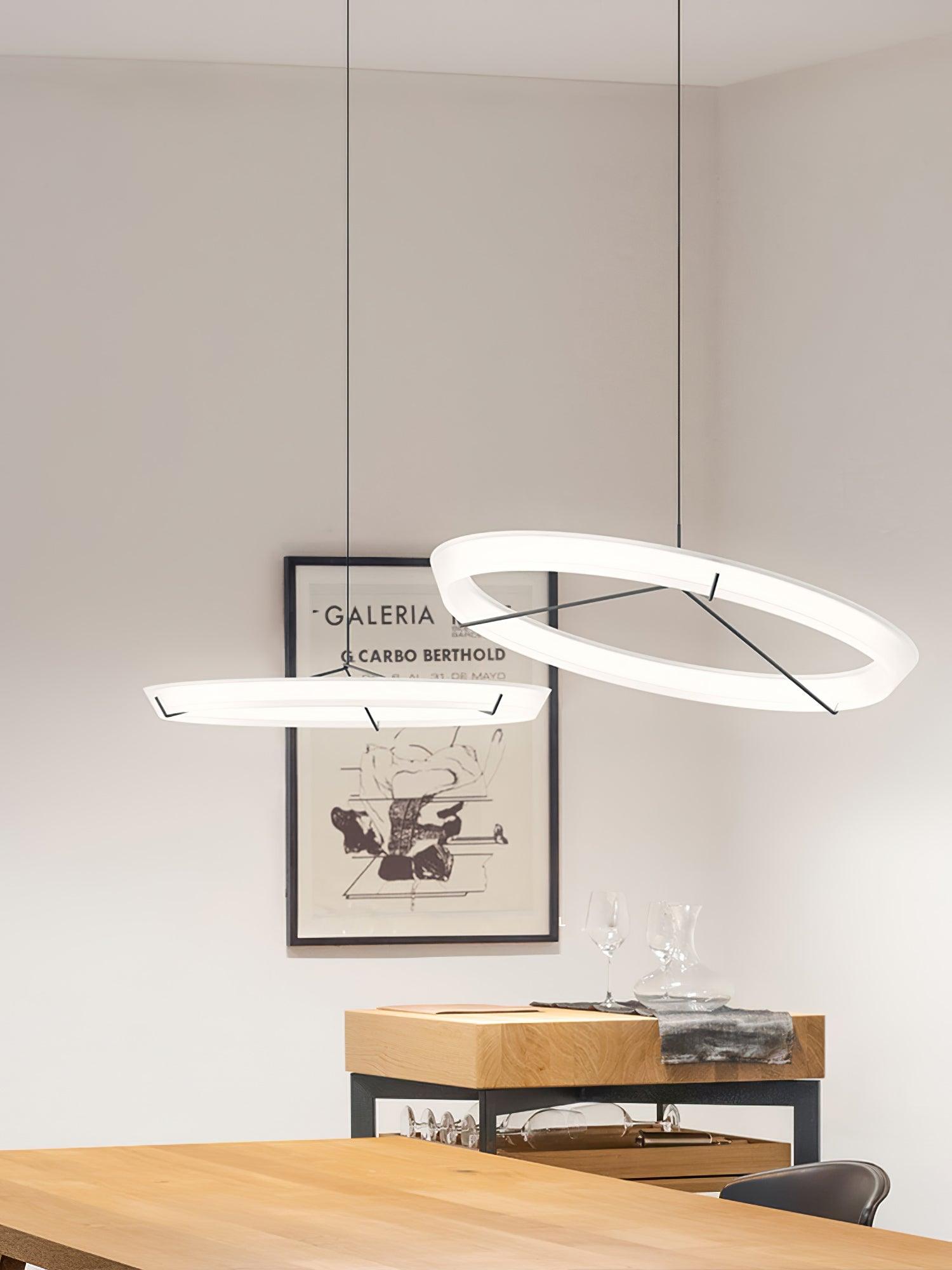 Orinirian Chandelier Modern Stainless Steel Ring