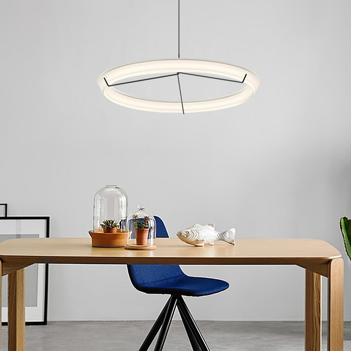 Orinirian Chandelier Modern Stainless Steel Ring