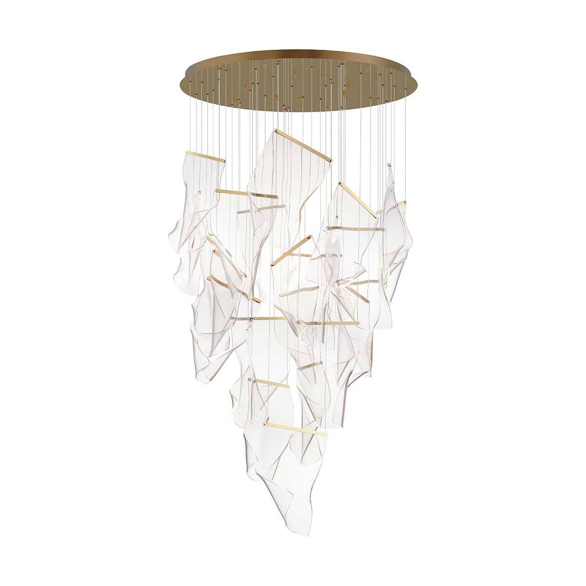 Lucuian Chandelier Acrylic LED Abstract Floating